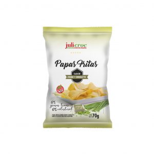 Papas Fritas Saborizadas Crema y Ciboulette x70g Julicroc