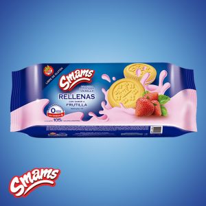 Galletas Rellenas de Frutilla x105g Smams